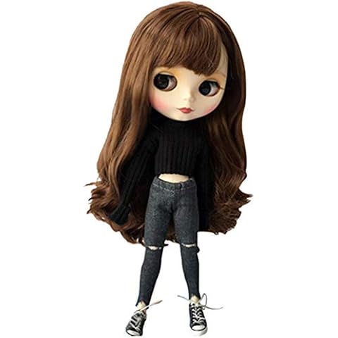 DoubleWood Handmade Causal Sweater & Jean/Pants Replacement for Blythe Doll, 1/6 Fashion Doll Clothing Set Accessories Doll Clothes Compatible with Blythe ICY Pullip Doll Cover