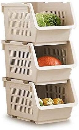 Egab Plastic Multipurpose Storage Basket - Multicolour , Pack of 3