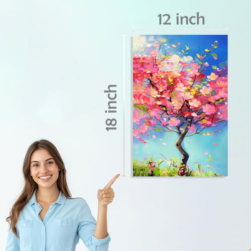 Image of SiddArtify Floral Wall Art Prints Set - Textured Flower Poster Decor for Living Room Bedroom Office - 12x18 inch Sticker Pack of 6
