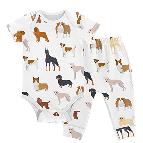 Image of vvfelixl Baby Bodysuits Pants Sets Gnome Mushroom Short Sleeve Baby Clothes for Boys Girls 3M