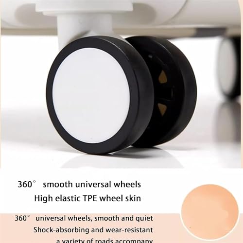 Luggage Travel Gear Suitcases With Wheels Adjustment Lever Luggage Large Capacity Lightweight Carry On Luggage(Black,20in)2