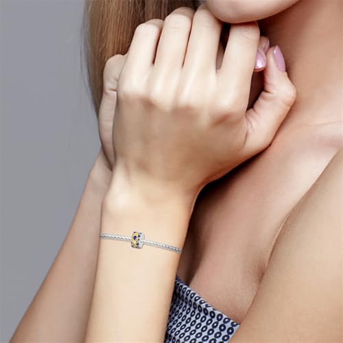 Pandach 925 sterling silver Clip Spacer Charm for Bracelet Clip Lock Stopper Bead Spacer European Openable Beads 2Pcs3