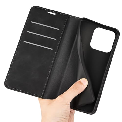 Étui à rabat iPhone 15 Plus avec support vidéo horizontal noir - 4