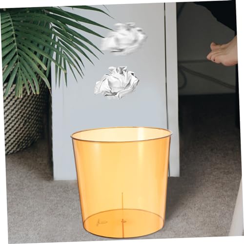 Caneca de basura compacta rectangular naranja KICHOUSE miniatura 7