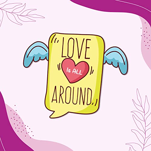 Image of Bhai Please Love is All Around Text Theme Fridge Magnet - Couple Gift