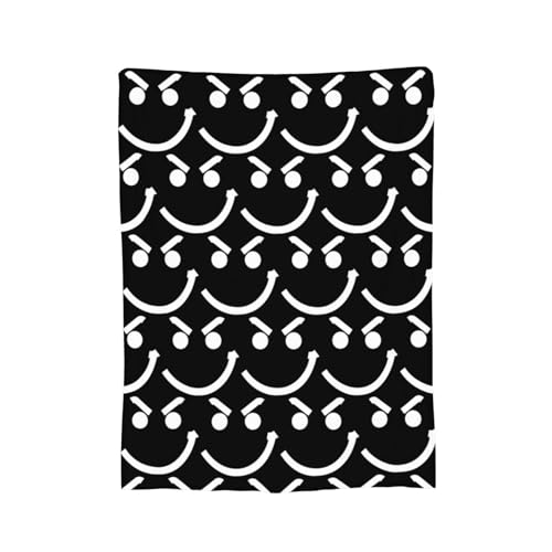 Multi-Size Rock Band Vertical Flannel Blanket Full-Print Warm Erwachsenen-Decke Anti-Pilling und Wrinkle-Resistant Perfekt for Home und Travel Schwarz 76x102cm
