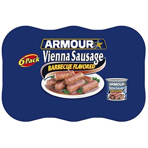 Armour Star Vienna Sausage, Barbecue Flavored, Canned Sausage, 4.6 oz (Pack of 6) Cover