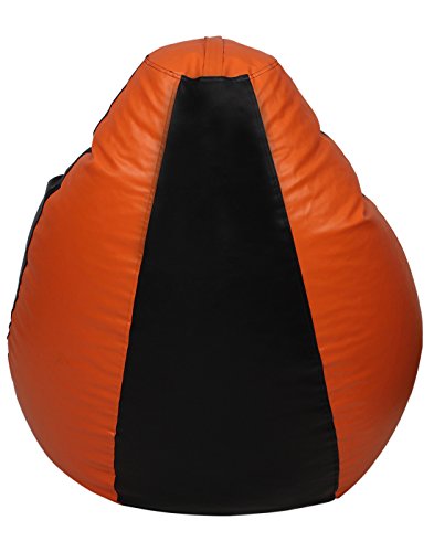 Image of Sattva Classic Bean Bag Cover Without Beans XL Size Dual Colour - Black Orange