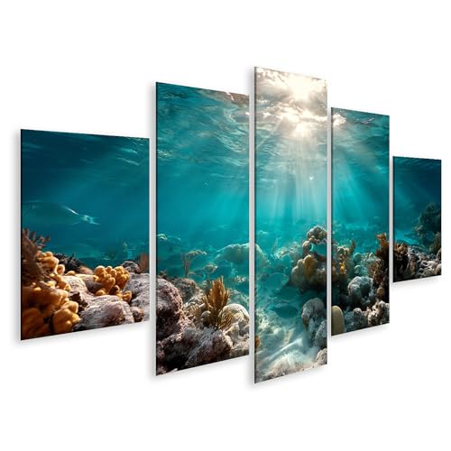 Impression sur toile perroquet 5 pièces islandburner tableau nature