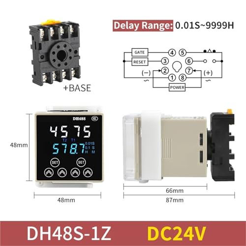 Relais temporisé DH48S-S 12V évite la surchauffe par cycle programmable - 8