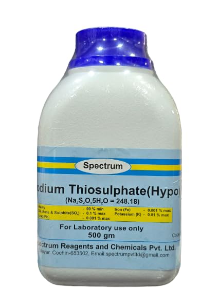 SPECTRUM Sodium Thiosulphate (HYPO) 500gms Assay 99% (Lab use only) (B0D9H8THDF) Amazon Price History, Amazon Price Tracker