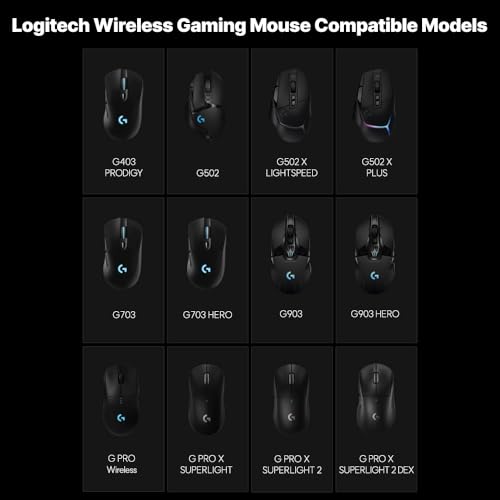 Image of RGB Charging Dock for Logitech Computer Mouse G PRO X Superlight DEX /2 /1, G502 X Plus, G502 X Lightspeed, G703, G703 Hero, G903, G PRO Wireless - Computer Mice Powerplay Charging System (White)