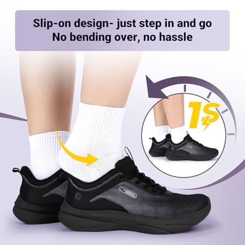 FitVille Wide Slip on Shoes for Women Lightweight Walking Shoes Comfortable Sneakers Wide Width Shoes for Women with Arch Support3