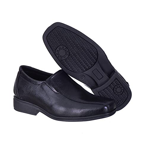 Sapato Social Infantil Menino Bico Quadrado Liso Fechamento Elastico Pajem Tamanho:36;Cor:Preto;Gêne
