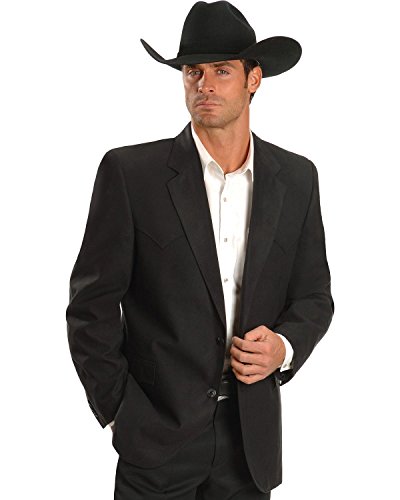 Circle S Men's Microsuede Sport Coat Reg, Tall Black 40 T3