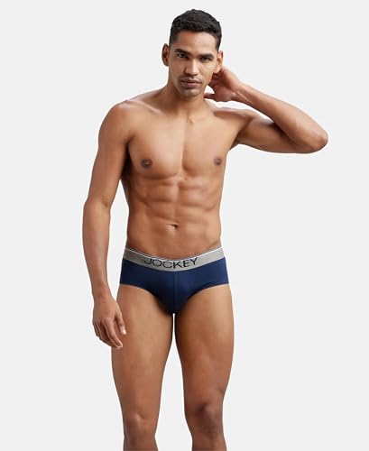 Image of Jockey 8037 Men's Super Combed Cotton Solid Brief with Ultrasoft Waistband (Pack of 2)