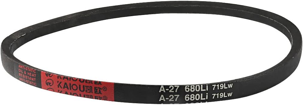 Sourcingmap A680 V-Belts 680mm Inner Girth 13mm Top Width 8mm Thickness A-Section Rubber Drive Industrial Transmission Belt