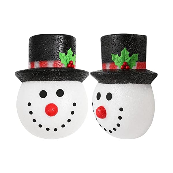 XIFEINIU 2 x Weihnachts-Lichtabdeckungen mit Schneemann-Motiv, für Innen- und Außenbereich, Dekoration für Veranda… – Bild 10