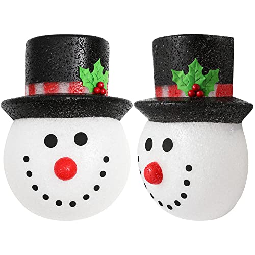 XIFEINIU 2 x Weihnachts-Lichtabdeckungen mit Schneemann-Motiv, für Innen- und Außenbereich, Dekoration für Veranda… – Bild 10