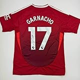Autographed/Signed Alejandro Garnacho Manchester United Red Soccer Jersey Beckett BAS COA #3