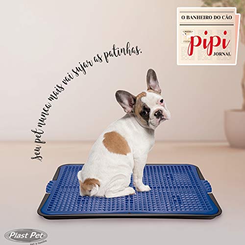 Sanitário Canino Xixi Dog Banheiro Pet Tapete Higiênico Cães Plast Pet Cor:Preto