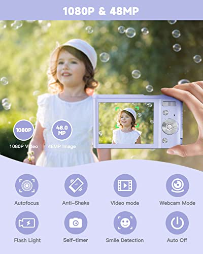image for Autofocus Digital Camera with 32Gb Card by CAMKORY, Portable Camera FH