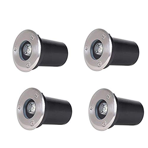 WZYDYDY 85-265V en Tierra Bien al Aire Libre de luz LED, bajo Suelo iluminación del Paisaje del proyector por la Cubierta, Paso, Camino, Camino de Entrada, Jardín, Patio Paquete de 4(Green Light,3W)