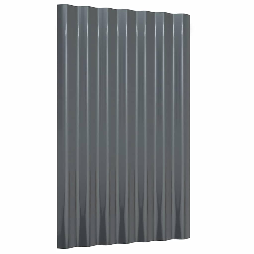 Genérico Paneles tejado 12 Unidades Acero galvanizado Antracita 60x36 cm, Tejas y baldosas para Techo Antracita,319126