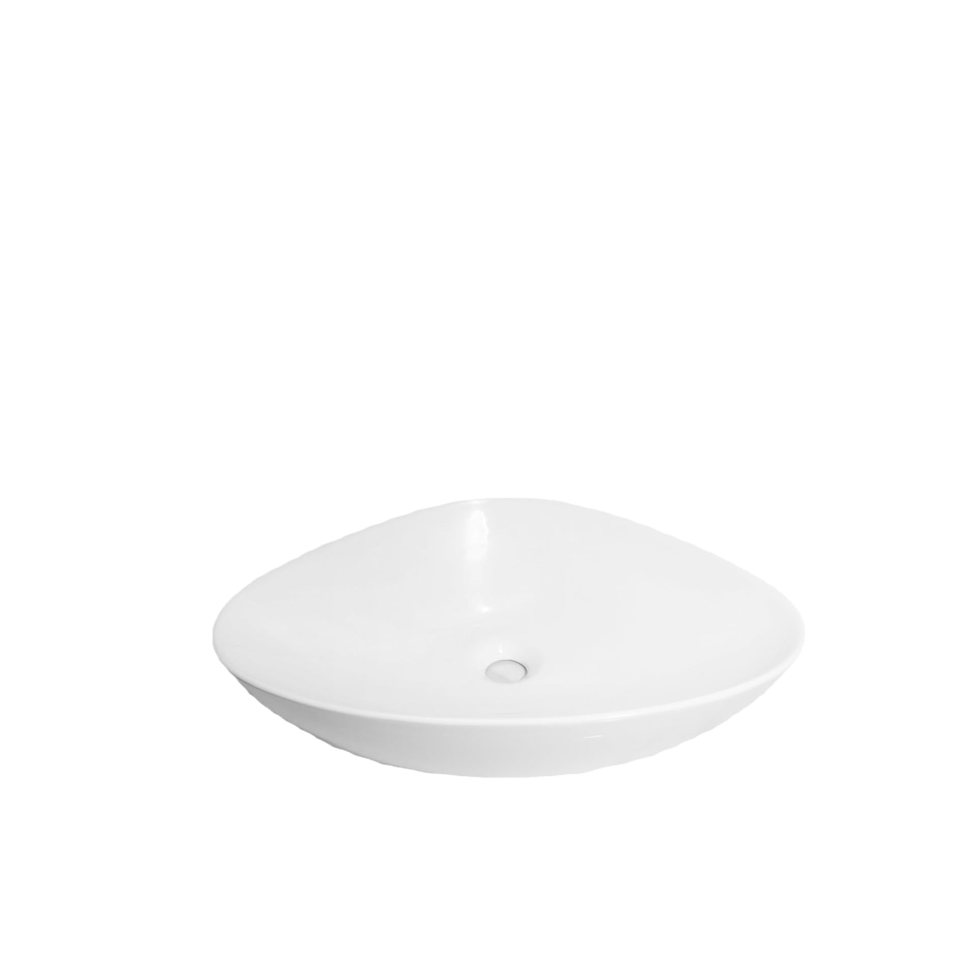 ASerZenith Vanity Vessel Sink Bathroom Sink Bathroom Triangle White Countertop Wash Basin Apartment Bathroom Ceramic Wash Basin Bathroom Vessel Sink