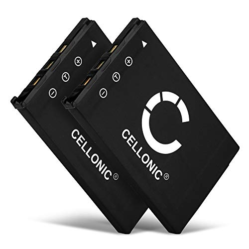 CELLONIC 2X Batteria di Ricambio NP-20 Compatibile con Casio Exilim EX-Z75 Z3 Z4 Z6 Z7 Z11 Z12 Z15 Z18 Z60 Z70 Z77 EX-S770 S1 S2 S3 S100 S500 S600 S880 Accu 700mAh Sostituzione Battery