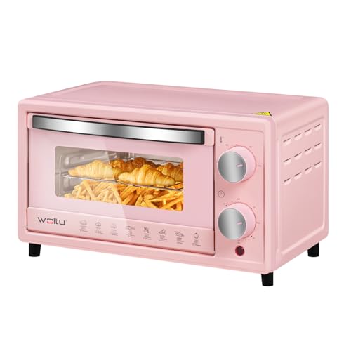 WOLTU Minibackofen 10 Liter, 800 Watt Toasterofen, kleiner elektrischer Backofen, 100-230 °C, 60...