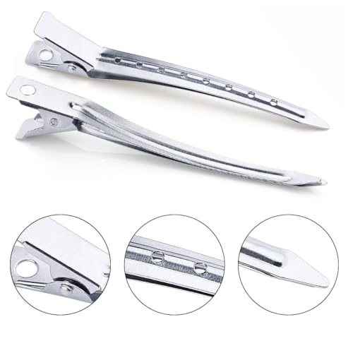 Mbsomnus 36pcs Hair & Clip for Styling 3.5 Inch Silver Sectioning & Metal Pin Curl Clips for Long Hair Roller & Duckbill Hairdressing - Image 4