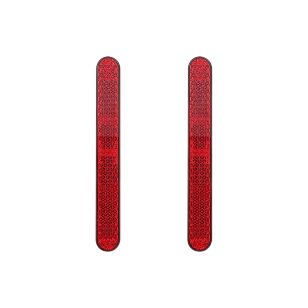 Stick-on Rectangular Reflectors - Safety Spoke Reflective Quick Mount Custom Accessories Adhesive Reflector for Cars, Trailer, Motorcycle, Boat, Bicycle and Bike (Red-0.82*0.61*0.02 inch, 2Pcs)