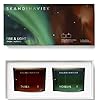 Skandinavisk FIRE Light Giftset of 2 Scented Candles NORDLYS Northern Light and TAKKA Fireplace Vegan Formula 2 x 317 oz Gift Set