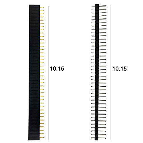 30 Stücke 2.54mm 40 Pin Header Männlich und Weiblich Stiftleiste PCB Löten Buchsenleiste Lötpins Lochrasterplatine für Arduino Prototyp Shield