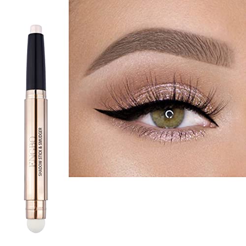 Lucoss Doppelseitiger Lidschattenstift – Eyeshadow Stick Highlighter-Lidschattenstift,Schimmernder Und Matter Eyeliner-Stift, Geschenk Für Mädchen Und Frauen (A2)
