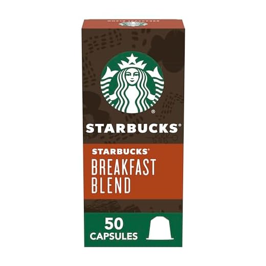 Starbucks by Nespresso Medium Roast Breakfast Blend Coffee (50-count single serve capsules, compatible with Nespresso Original Line System)