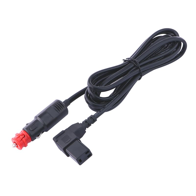 Image of Efillooc 12V Car Cigarette Lighter Socket Male Power Plug with 8A Fuse & LED for Tyre Inflator Car Vacuum Fridge Cooler High Power (Fridge Cable US 3 PIN)
