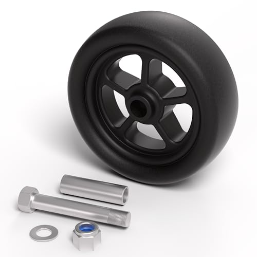 TOWKING Upgraded 1500lbs 6-Inch Boat Trailer Jack Wheel Replacement Heavy Duty Spoked Replacement Wheel with Mounting Hardware for Trailer RV & Marine