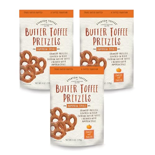 Everton Toffee Butter Toffee Pretzels, Pumpkin Spice Flavor (6 oz