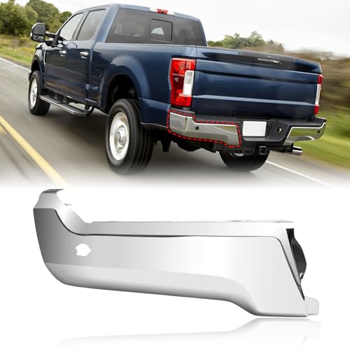 BXZ Rear Bumper End Cap Face Bar Steel Driver Left w/Sensor Hole for 2017-2022 Ford F250 F350 F450 Super Duty