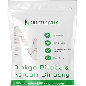 Nootrovita Ginkgo Biloba Ginseng 180 Kapseln