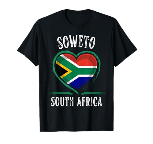 South Africa Flag Heart Soweto City Camiseta