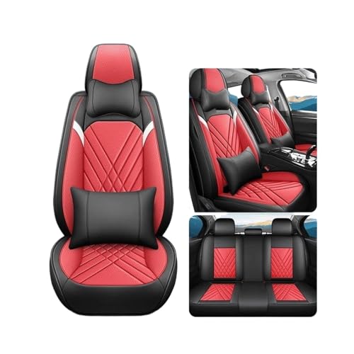 Housse de siège auto universelle en cuir artificiel rouge pour Buick Lacrosse et Excelle