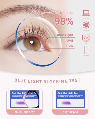 LADEESSE Readers for Women Oprah Style 3 Pack Square Reading Glasses with Spring Hinge Blue Light Blocking Ladies(2.50) - Image 4