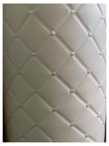 Tissu en simili cuir étanche blanc au mètre pour canapé et DIY