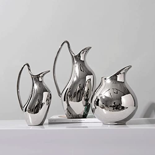 Vase en céramique design or moderne et objet décoratif S - 4