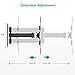WALI TV Wall Mount Articulating LCD Monitor Full Motion 15 inch Extension Arm for Most 13-39 inch LED TV Flat Screen Mounting Holes up to 200x200mm (1339LM), Black