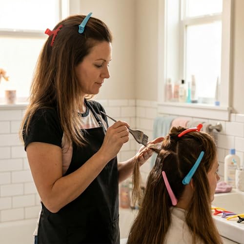 Pinzas para cabello diseño pato 24 piezas multicolor miniatura 3