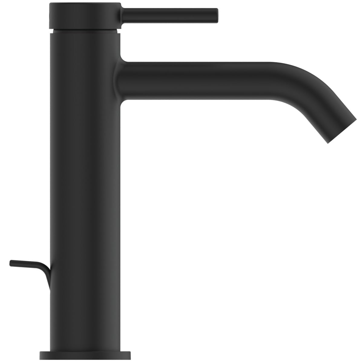 Ideal Standard BD847XG Ceraline Nuovo, rubinetto per lavabo con scarico, rubinetto da bagno con beccuccio, miscelatore per lavabo, a risparmio acqua, nero (Silk Black)